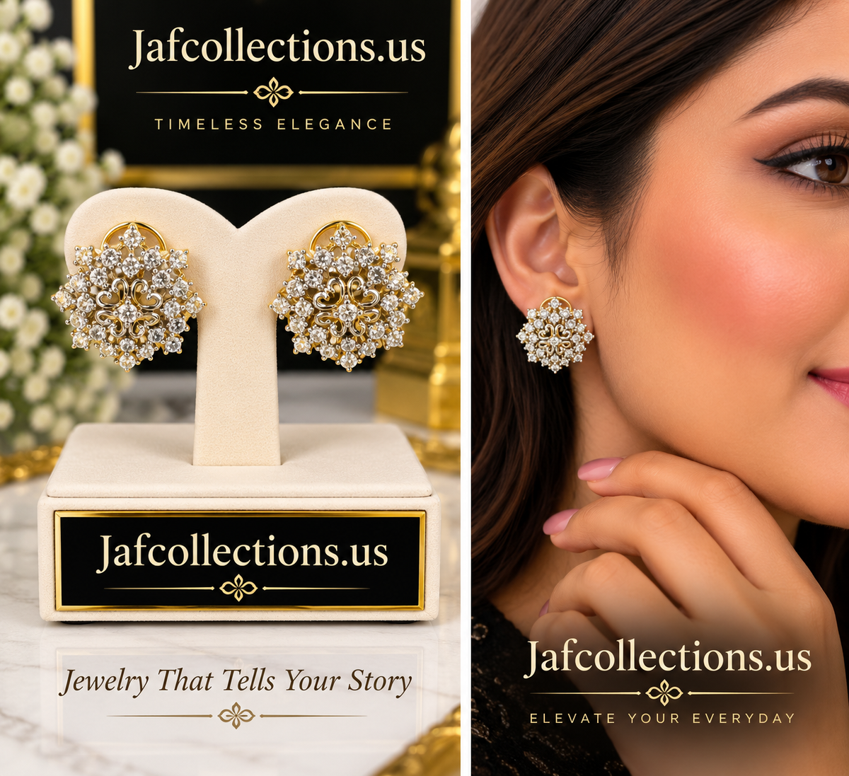 Stud earrings zircon