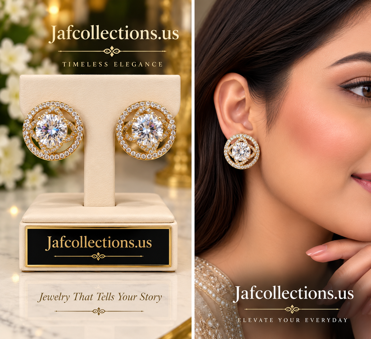 Gold plated earrings